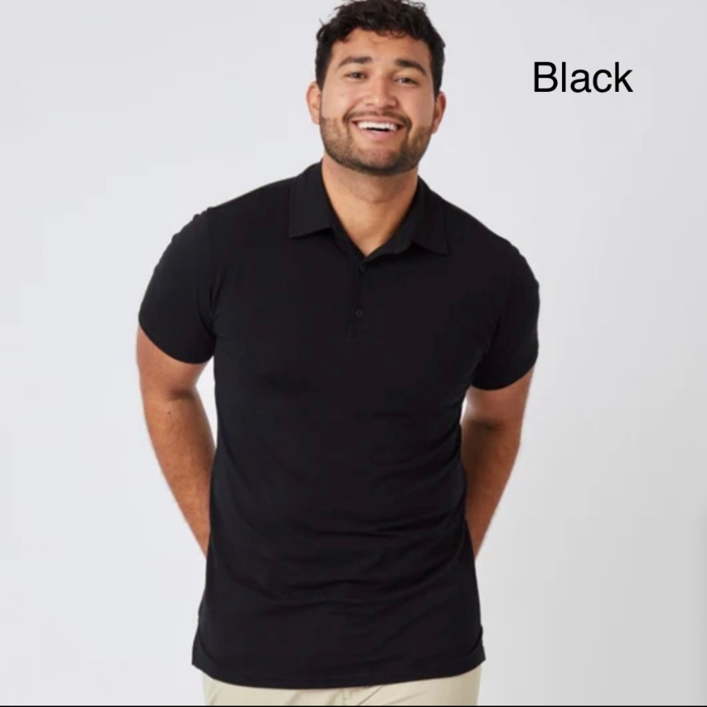 Fresh Clean Threads/Tees Black Men’s Polo Shirt Various Sizes - Picture 4 of 11